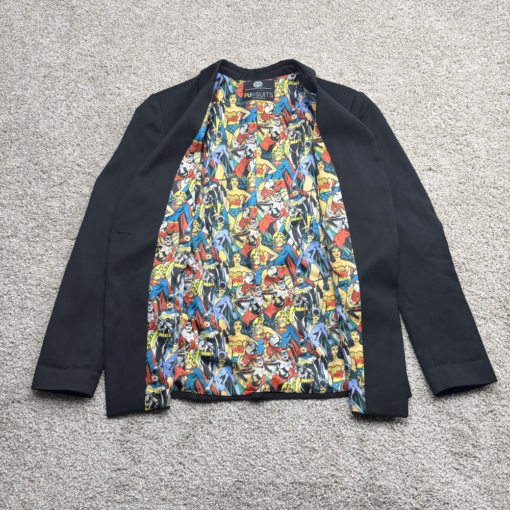 Fun Suits DC Comics Womens Size 4 Black Blazer Jacket Wonder Women Super Women